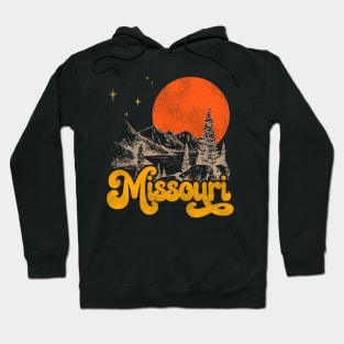 Vintage State of Missouri Mid Century Distressed Aesthetic Hoodie